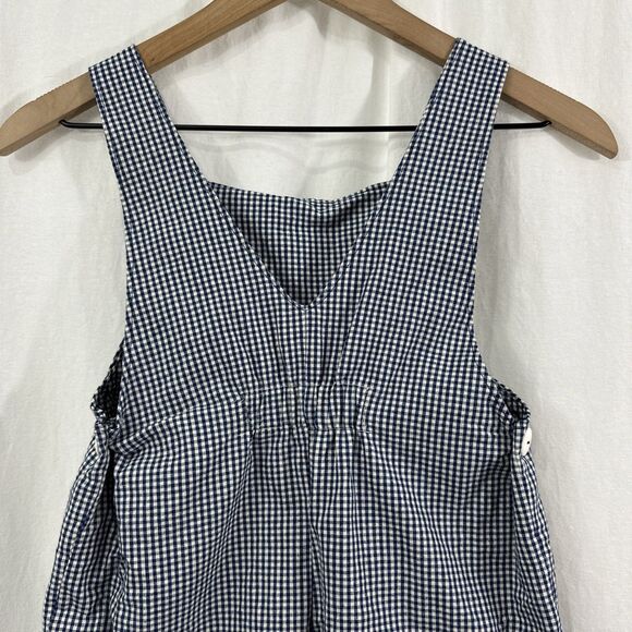 Toddler Kids Blue Gingham Print Overalls Jumper Handmade Size 4T Unisex - Picture 10 of 13